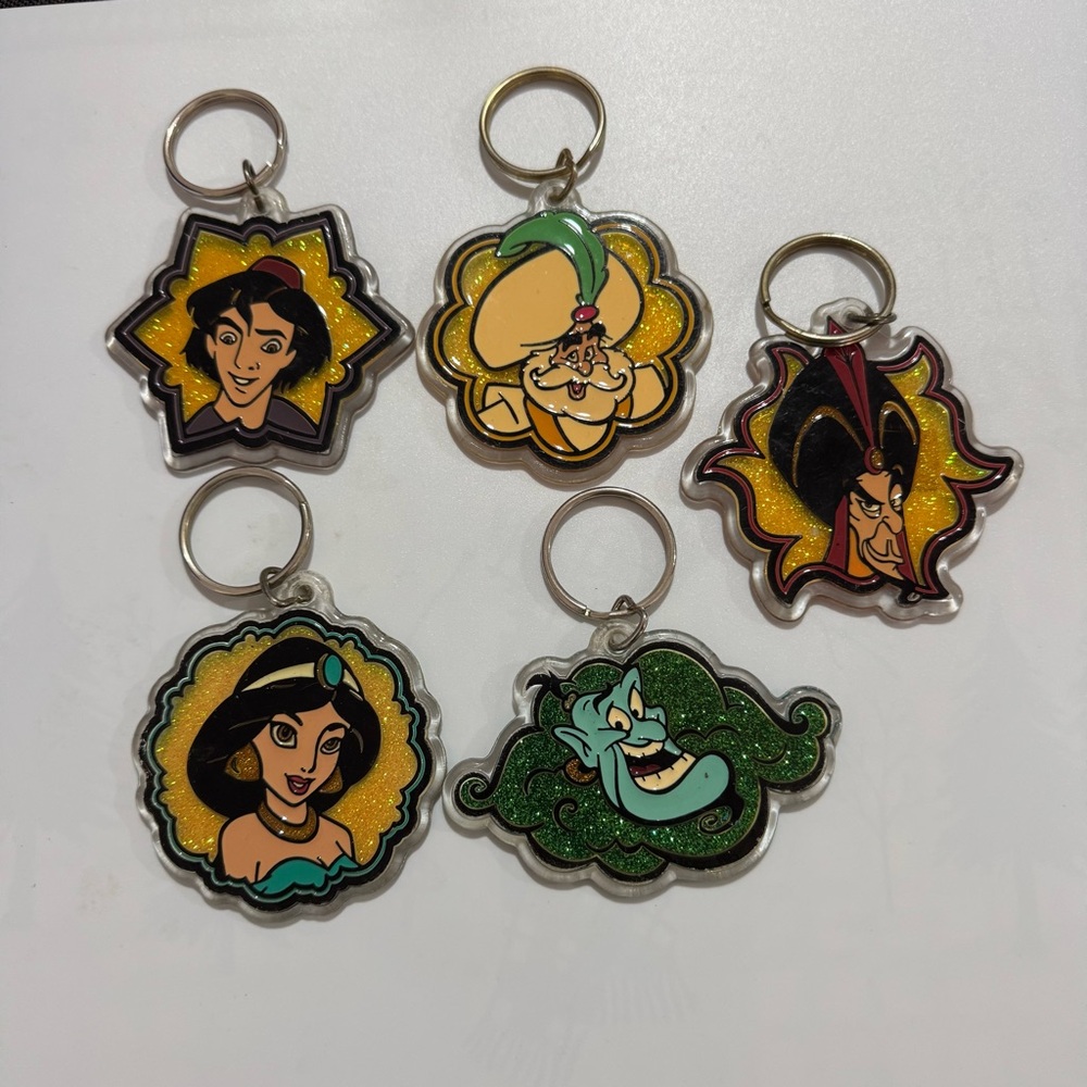 Disney Aladdin Glitter Keychain Set